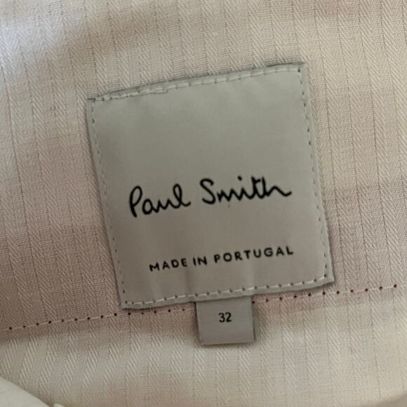 Paul Smith Women's Red Straight Slim Leg Trouser Pants Pink Trim Size 32 - Picture 4 of 8